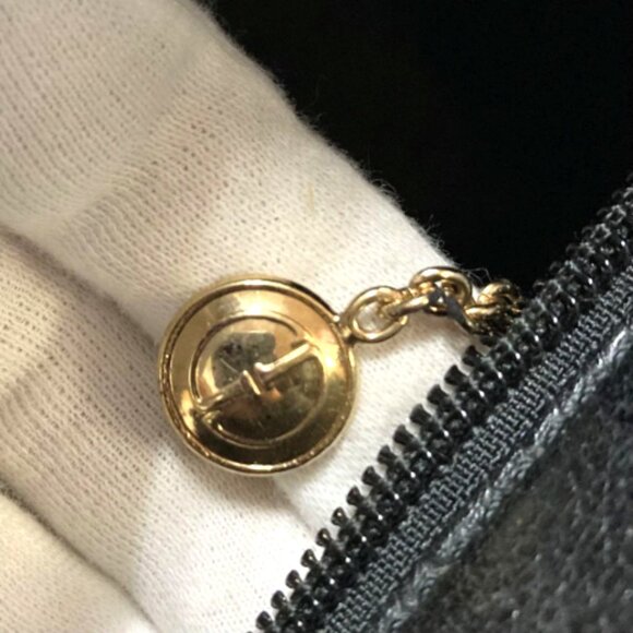 SALE! Vintage Gucci Leather Ophidia Black Tote Bag Medium Gold w/FREE Accessory - Picture 13 of 16